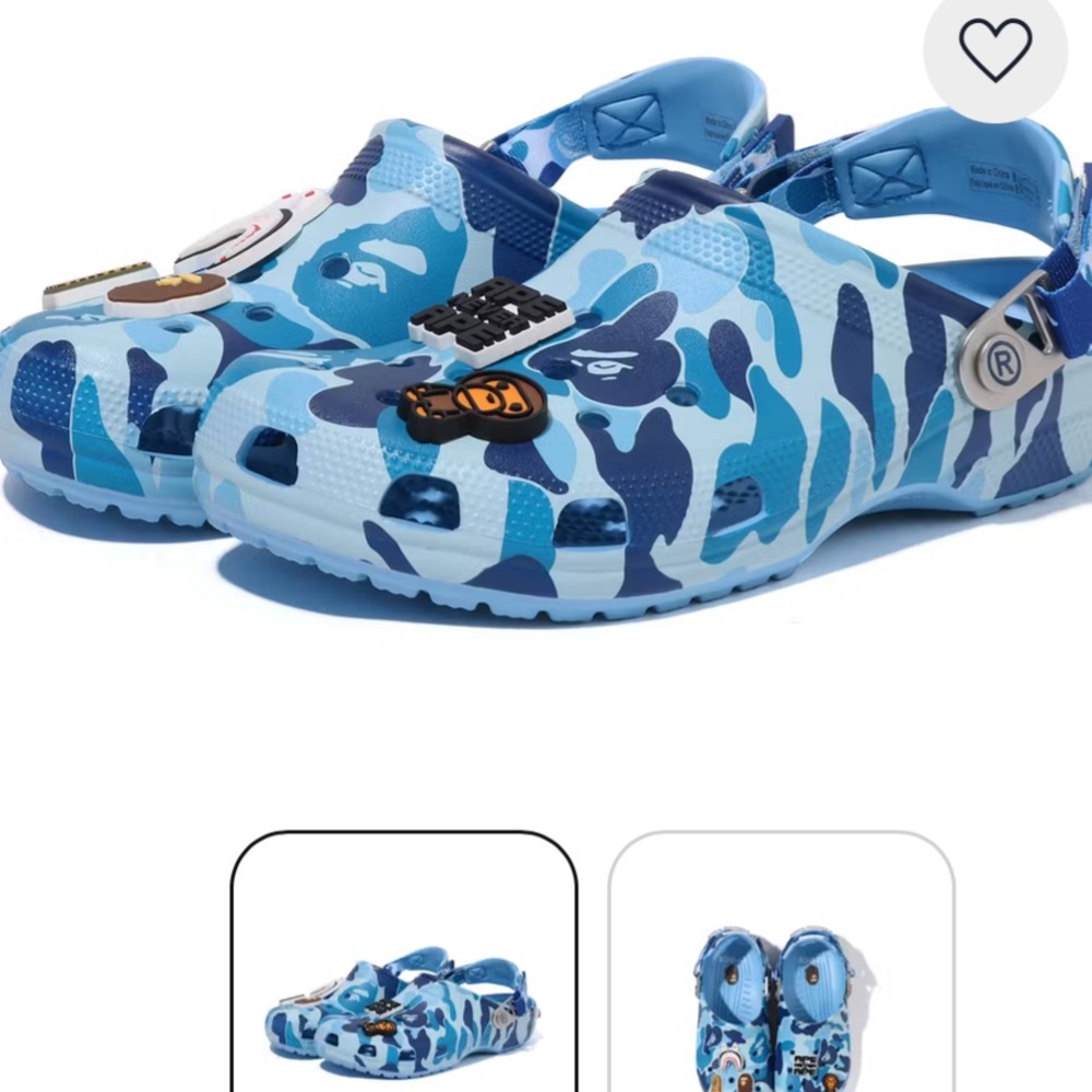 Bape Blue Cami Crocs